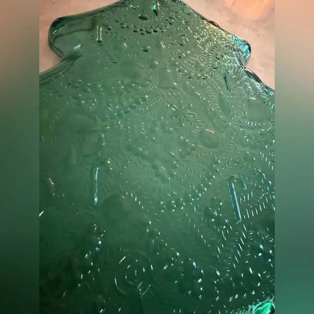 Vintage Mikasa Glass Christmas tree tray